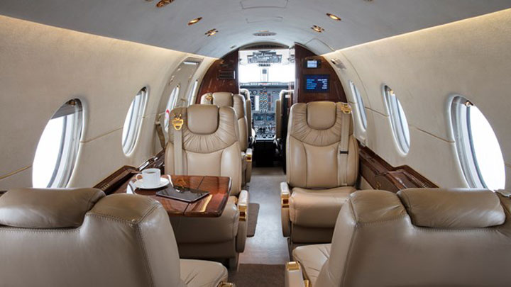 Hawker 400XP Jet Interior